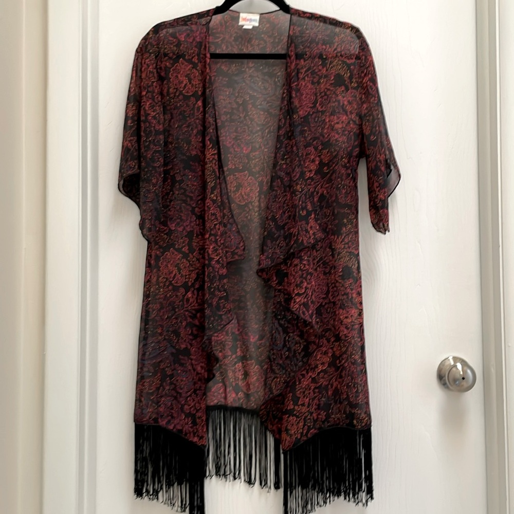 Lularoe Monroe Fringe Kimono